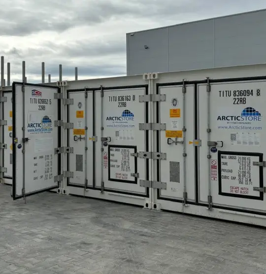 Temporary Cold Storage for Pet Food productions, ArcticStore containers