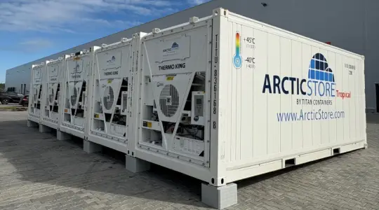 Temporary Cold Storage for Pet Food productions, ArcticStore containers